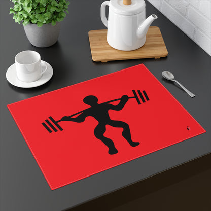 Placemat, 1pc: Weightlifting Red