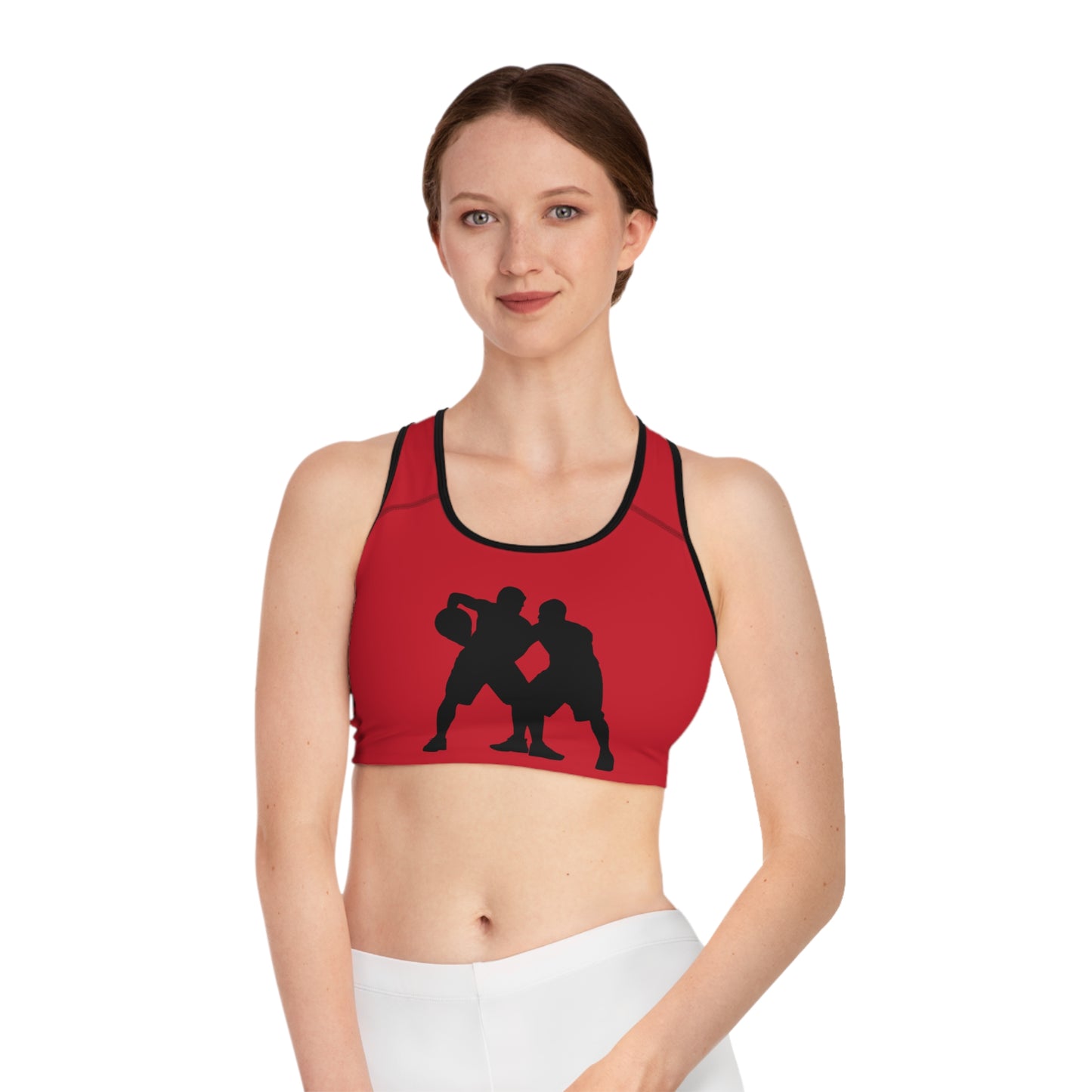 Sports Bra: Basketball Dark Red