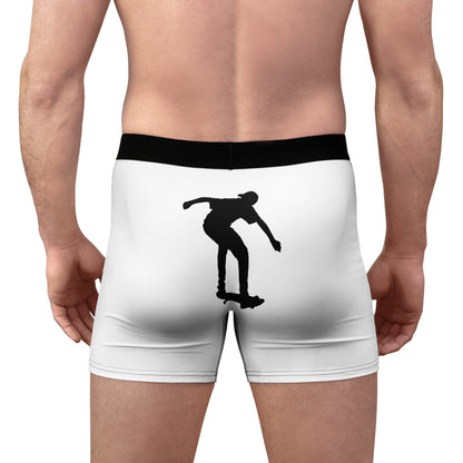 Men's Boxer Briefs: Skateboarding: White