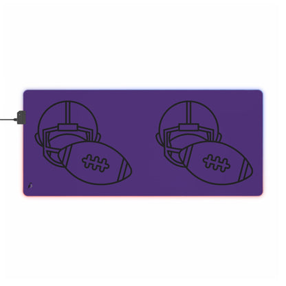 LED Gaming Mouse Pad: Football Purple