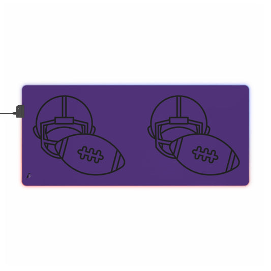 LED Gaming Mouse Pad: Football Purple