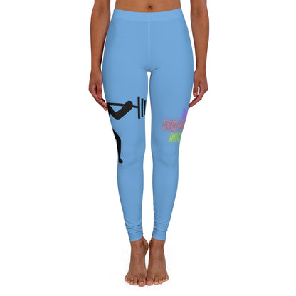 Women's Spandex Leggings: Weightlifting Lite Blue