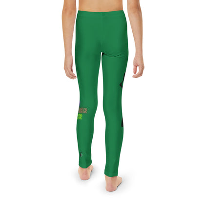 Youth Full-Length Leggings: Tennis Dark Green