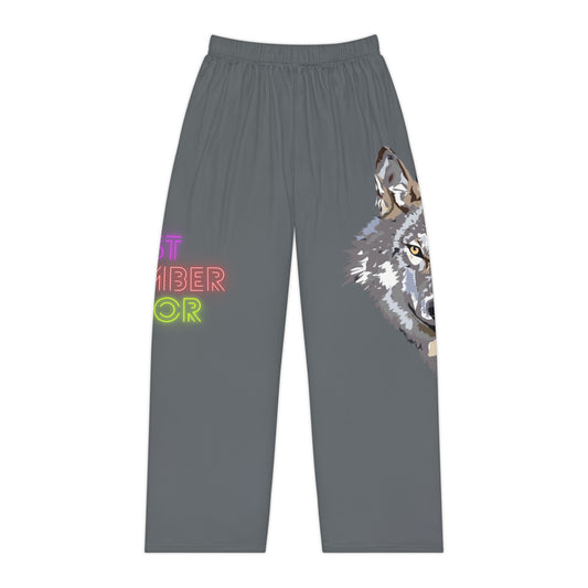 Pambabaeng Pajama Pants: Wolves Dark Grey 