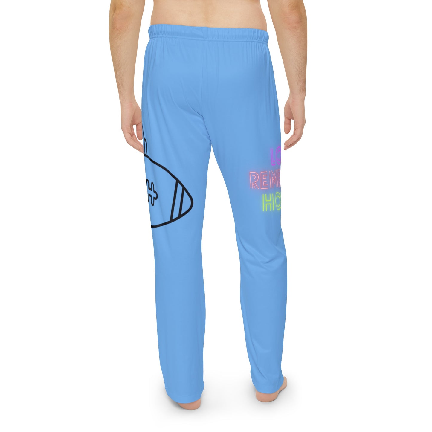 Men's Pajama Pants: Football Lite Blue