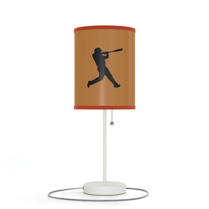 Lamp on a Stand, US|CA plug: Baseball Lite Brown