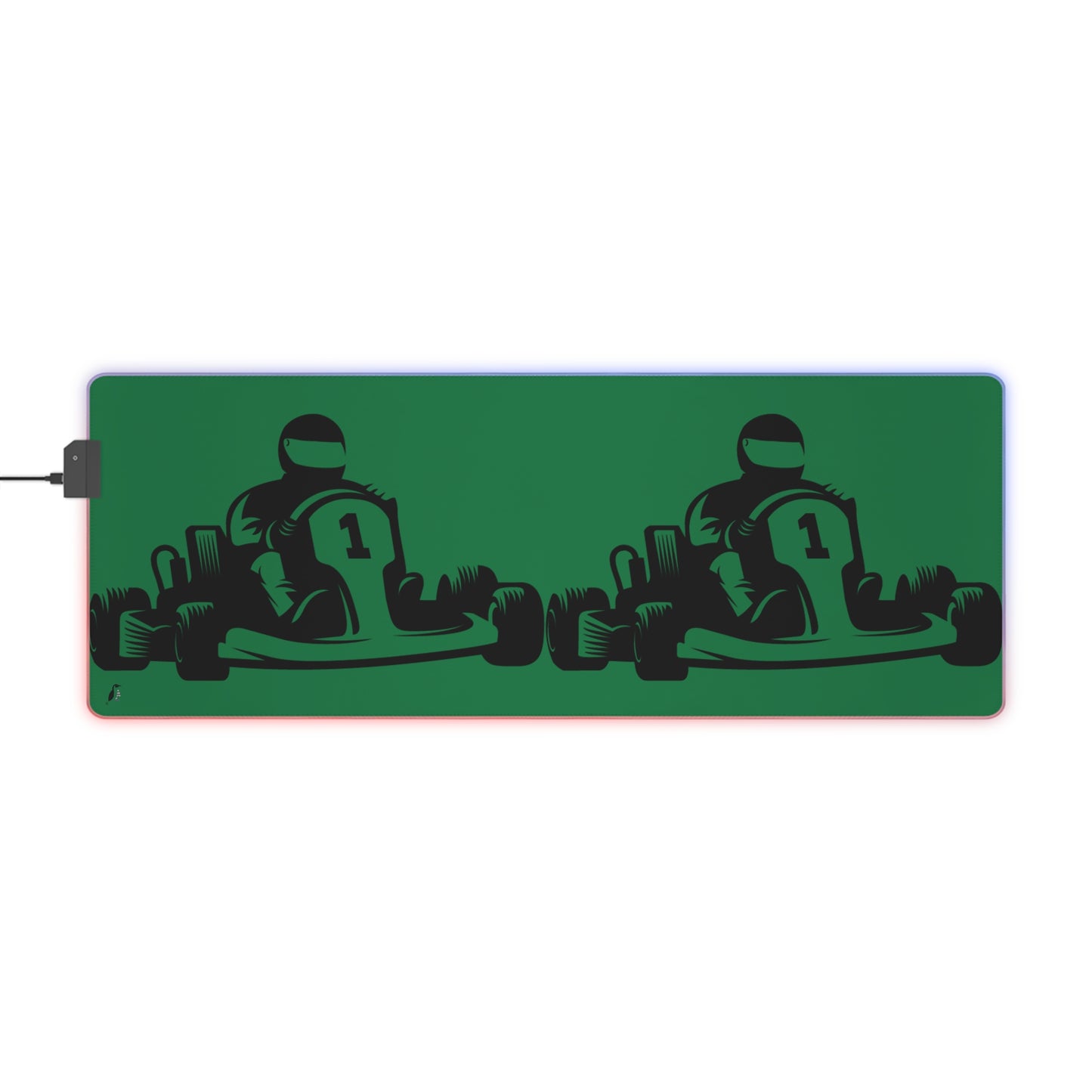 LED Gaming Mouse Pad: Racing Dark Green