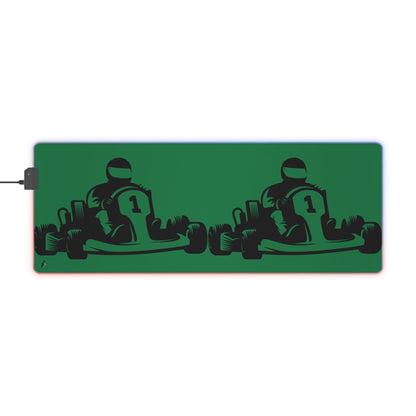 LED Gaming Mouse Pad: Racing Dark Green