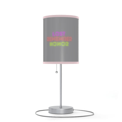 Lamp on a Stand, US|CA plug: LGBTQ Pride Grey 