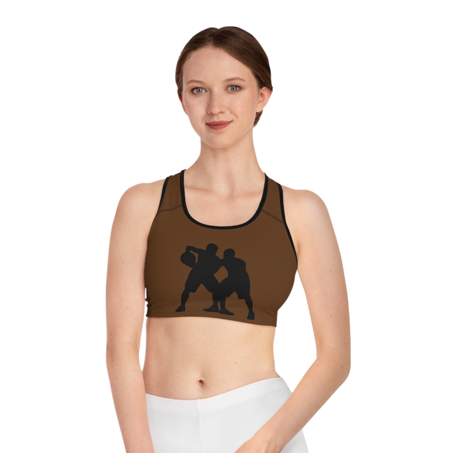 Sports Bra: Basketball Brown