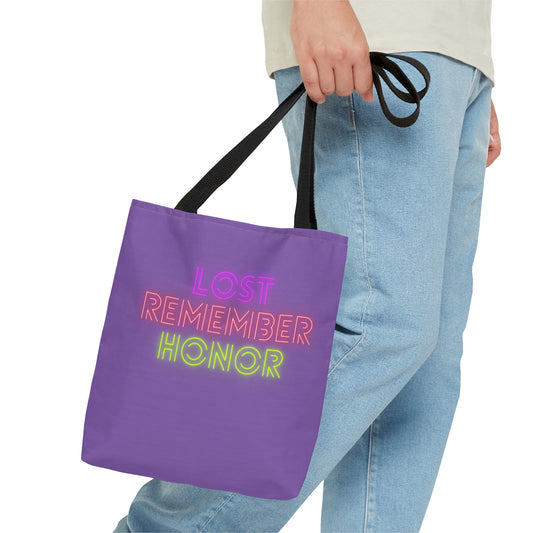 Tote Bag: Lost Remember Honor Lite Purple
