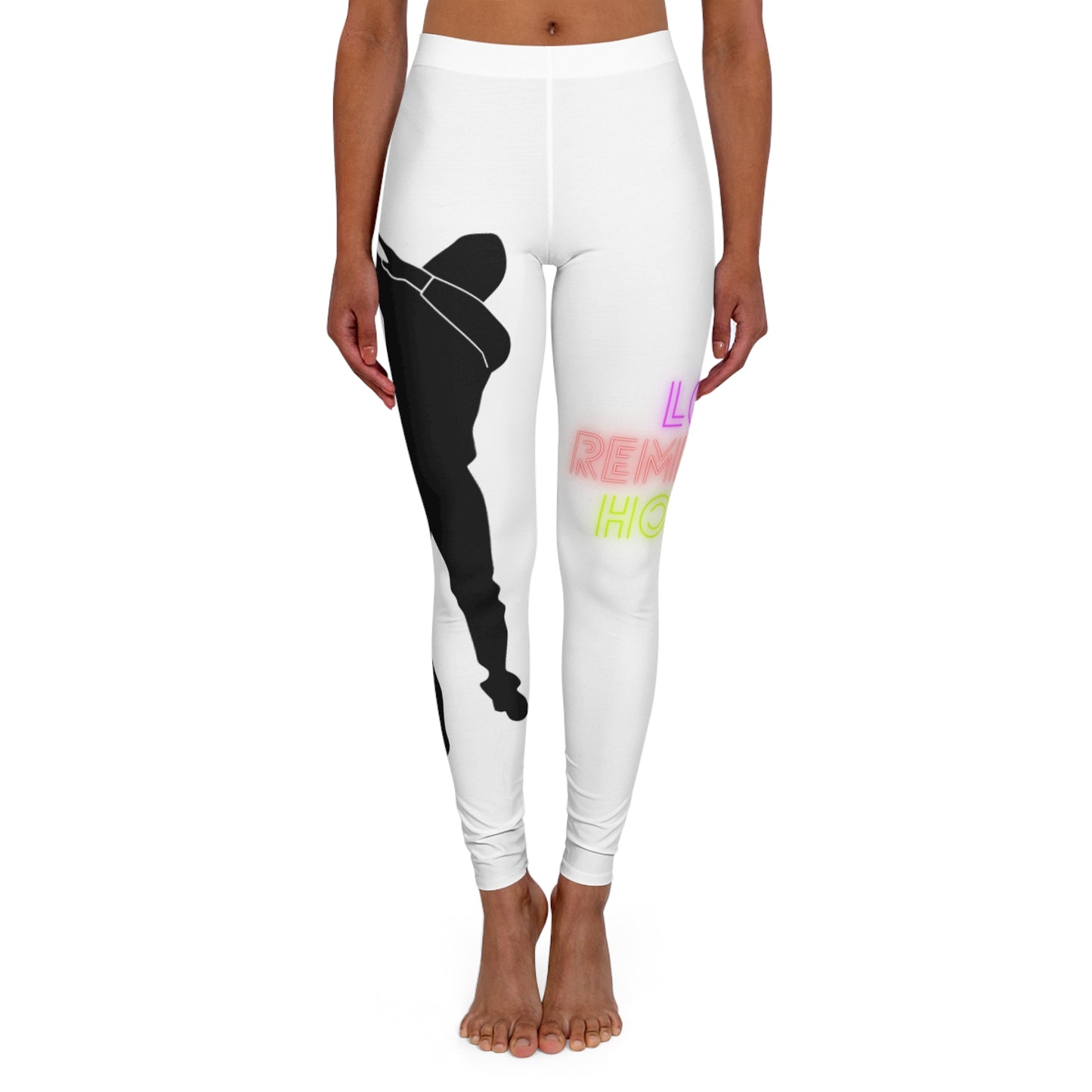 Women's Spandex Leggings: Dance White