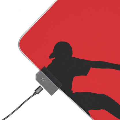 LED Gaming Mouse Pad: Skateboarding Red