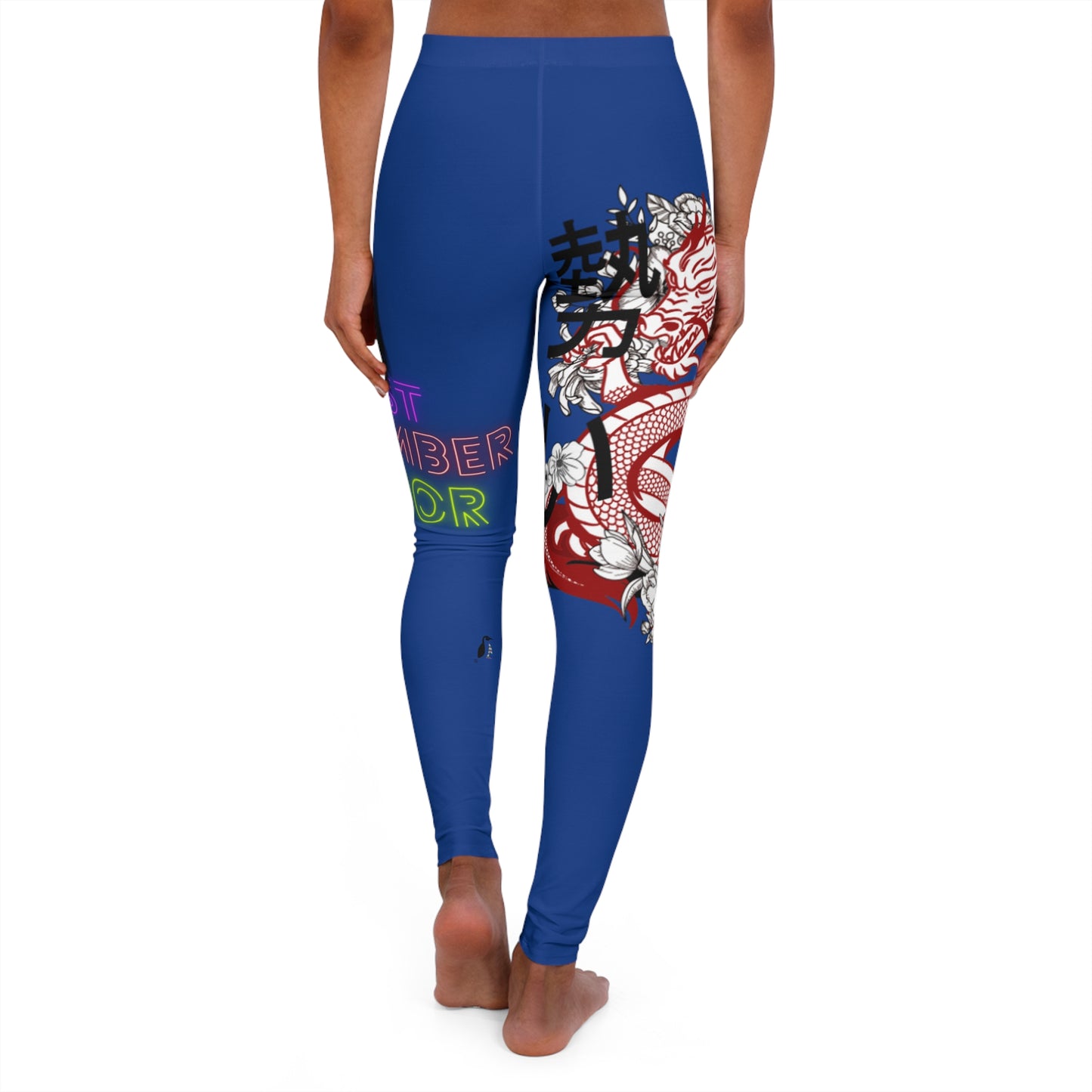 Women's Spandex Leggings: Dragons Dark Blue