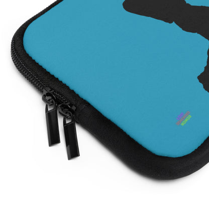 Laptop Sleeve: Baseball Turquoise