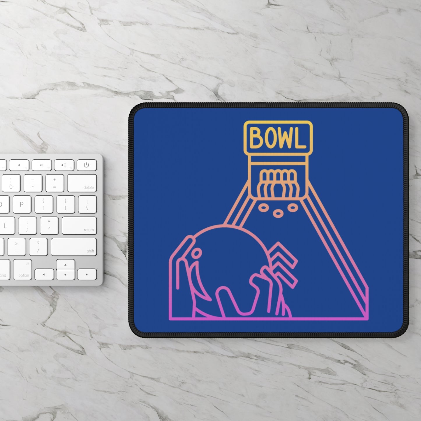 Gaming Mouse Pad: Bowling Dark Blue