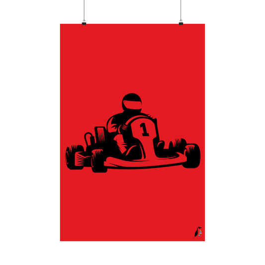 Premium Matte Vertical Posters: Racing Red