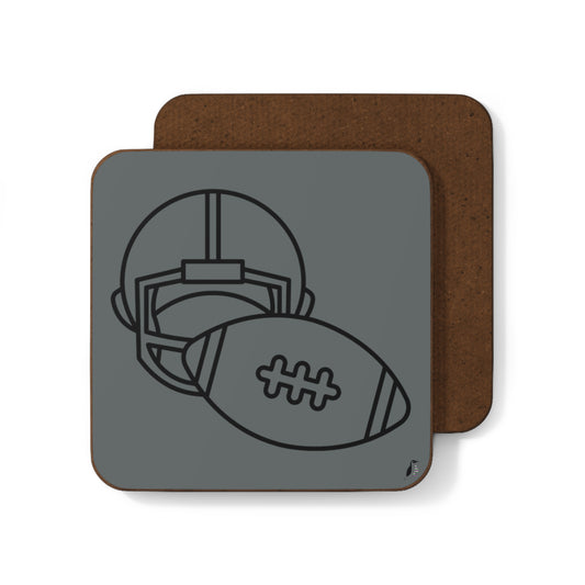 Hardboard Back Coaster: Football Dark Grey