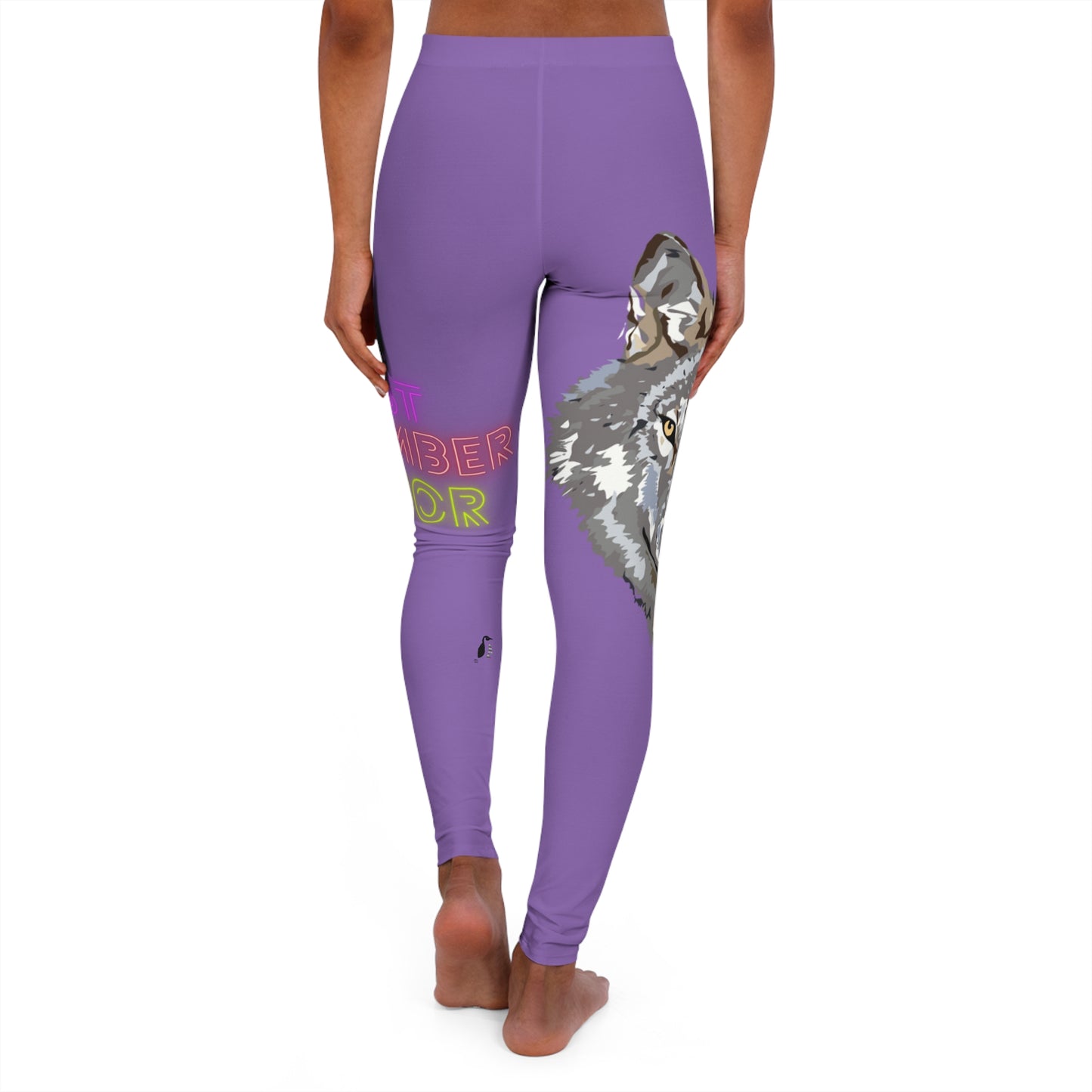 Women's Spandex Leggings: Wolves Lite Purple