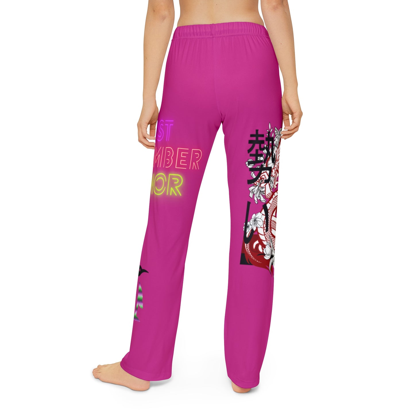 Kids Pajama Pants: Dragons Pink