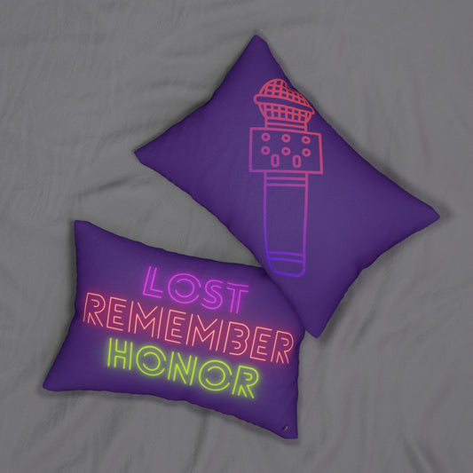 Spun Polyester Lumbar Pillow: Music Purple