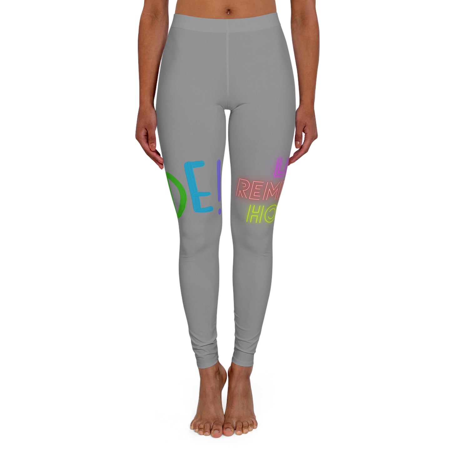 Women's Spandex Leggings: LGBTQ Pride Grey