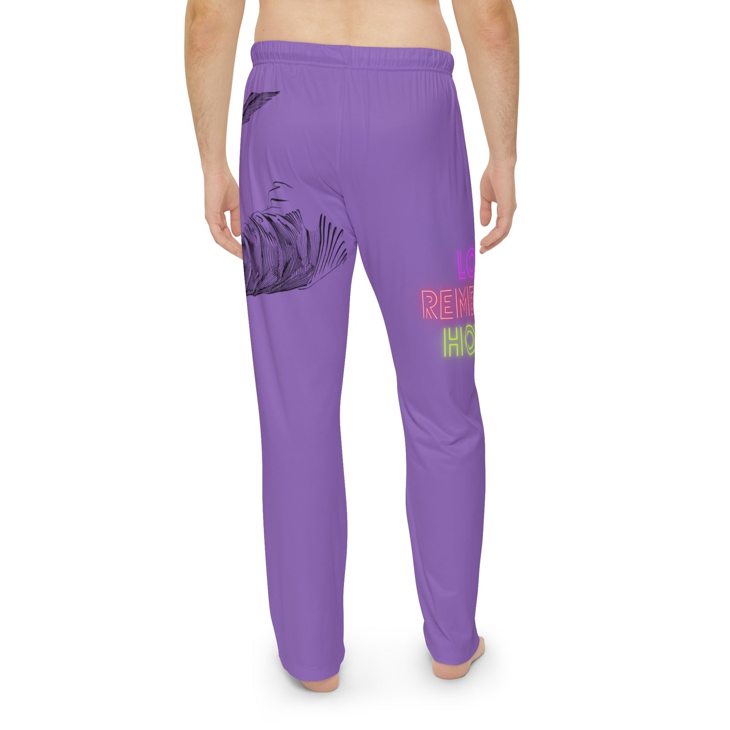 Men's Pajama Pants: Writing Lite Purple