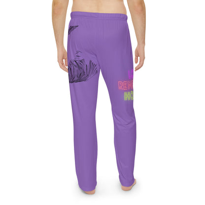 Men's Pajama Pants: Writing Lite Purple