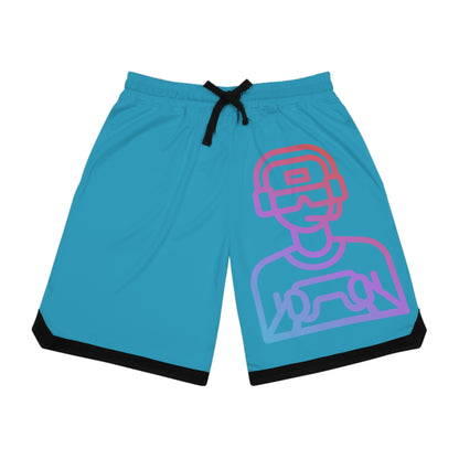 Basketball Rib Shorts: Gaming Turquoise