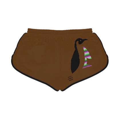 Women's Relaxed Shorts: Lost Remember Honor Brown