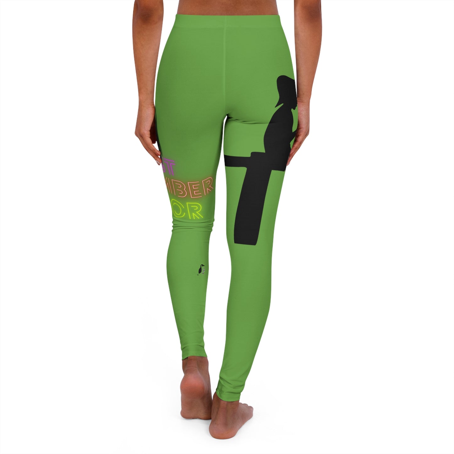 Women's Spandex Leggings: Fishing Green