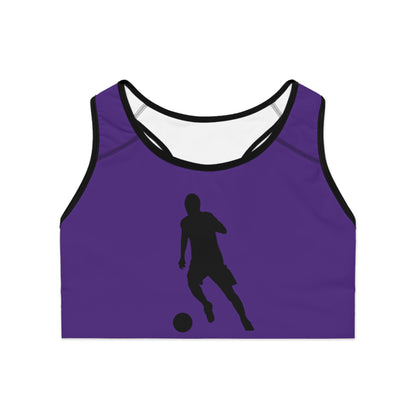 Sports Bra: Soccer Purple