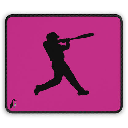 Gaming Mouse Pad: Baseball Pink