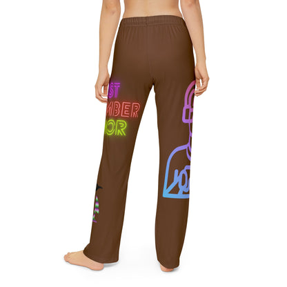 Kids Pajama Pants: Gaming Brown