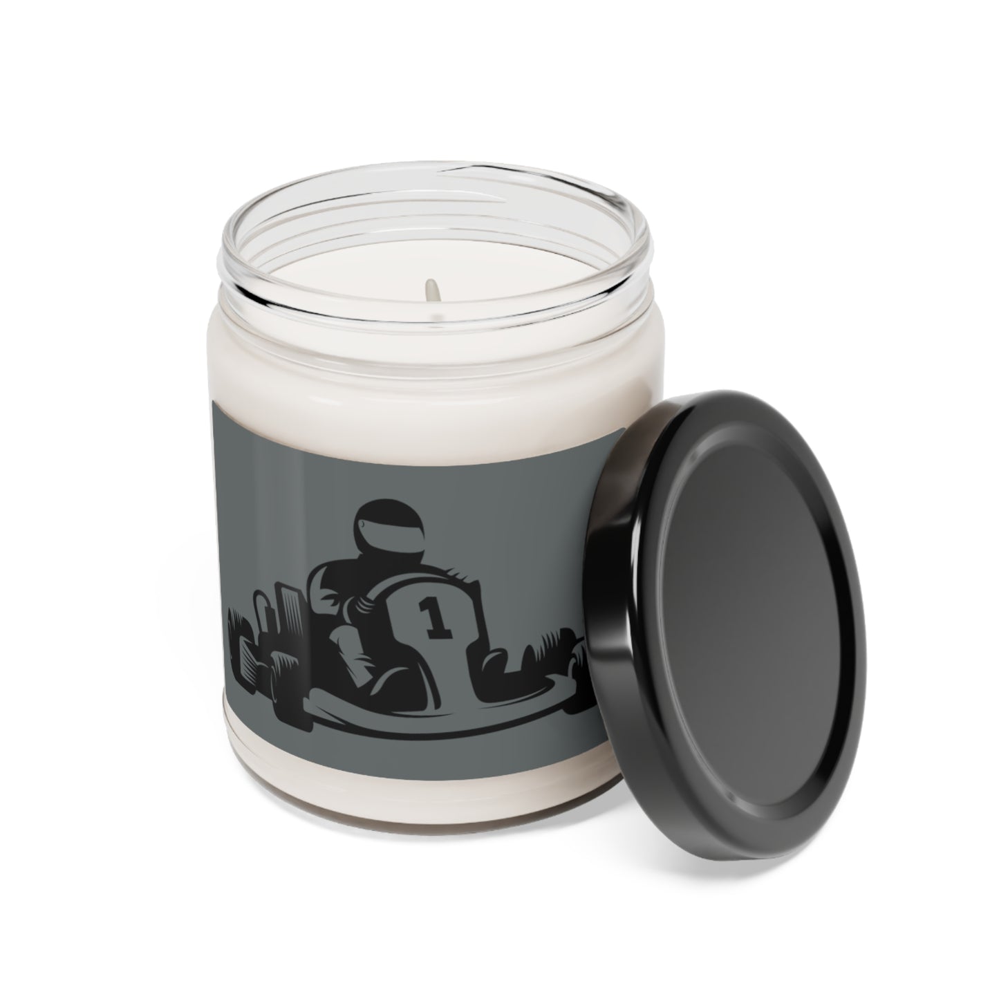 Scented Soy Candle, 9oz: Racing Dark Grey