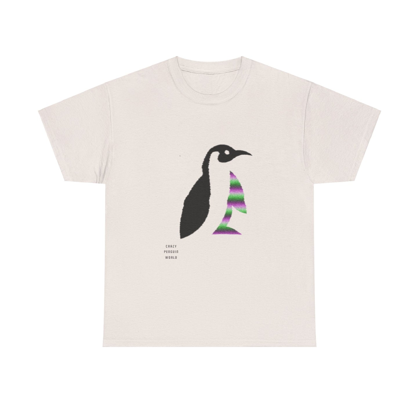 Heavy Cotton Tee: Crazy Penguin World Logo #1