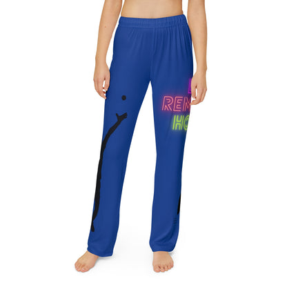Kids Pajama Pants: Tennis Dark Blue