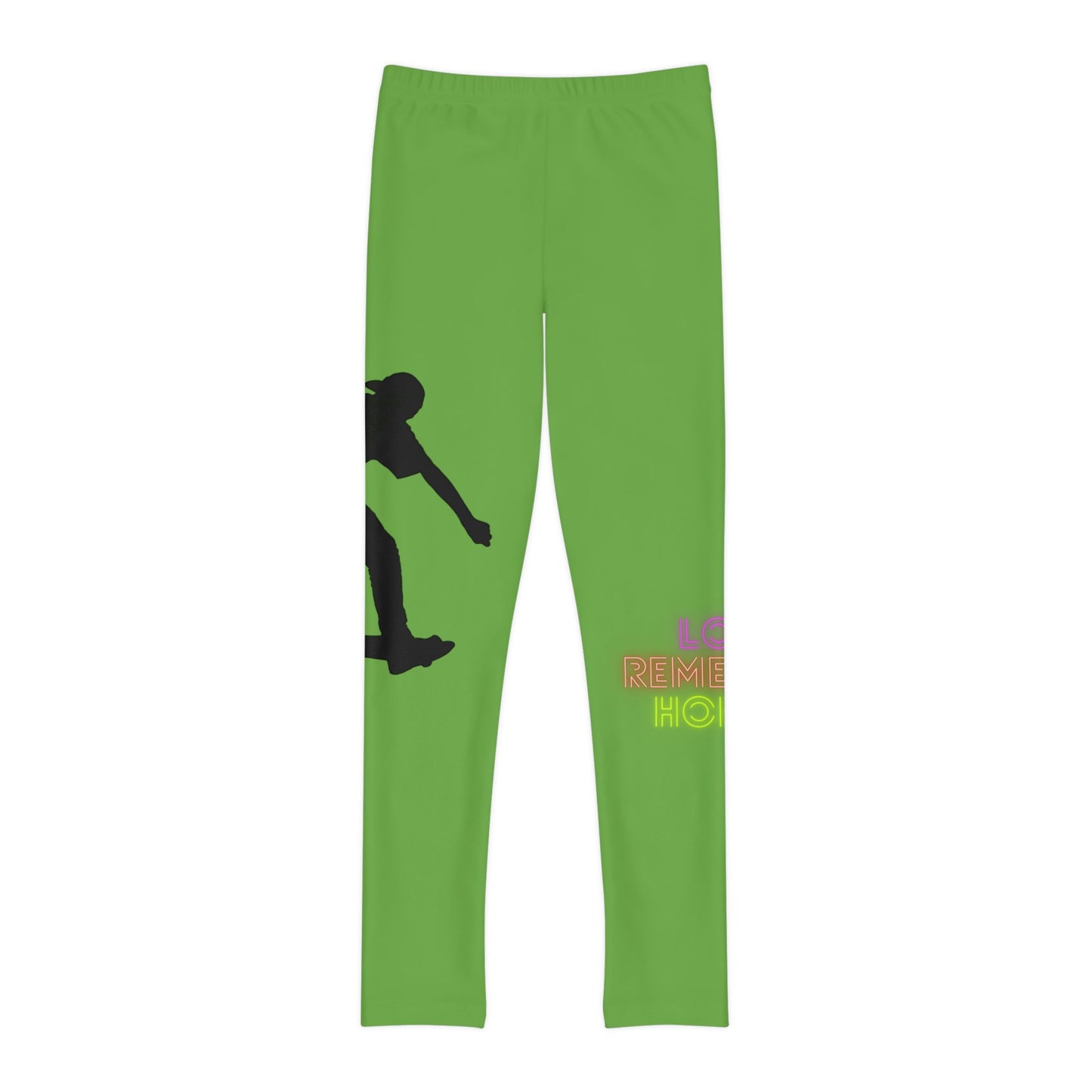 Youth Full-Length Leggings: Skateboarding Green