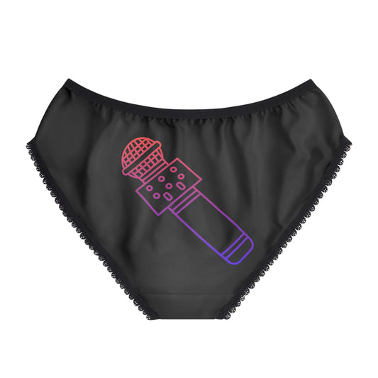 Women's Briefs: Music Black