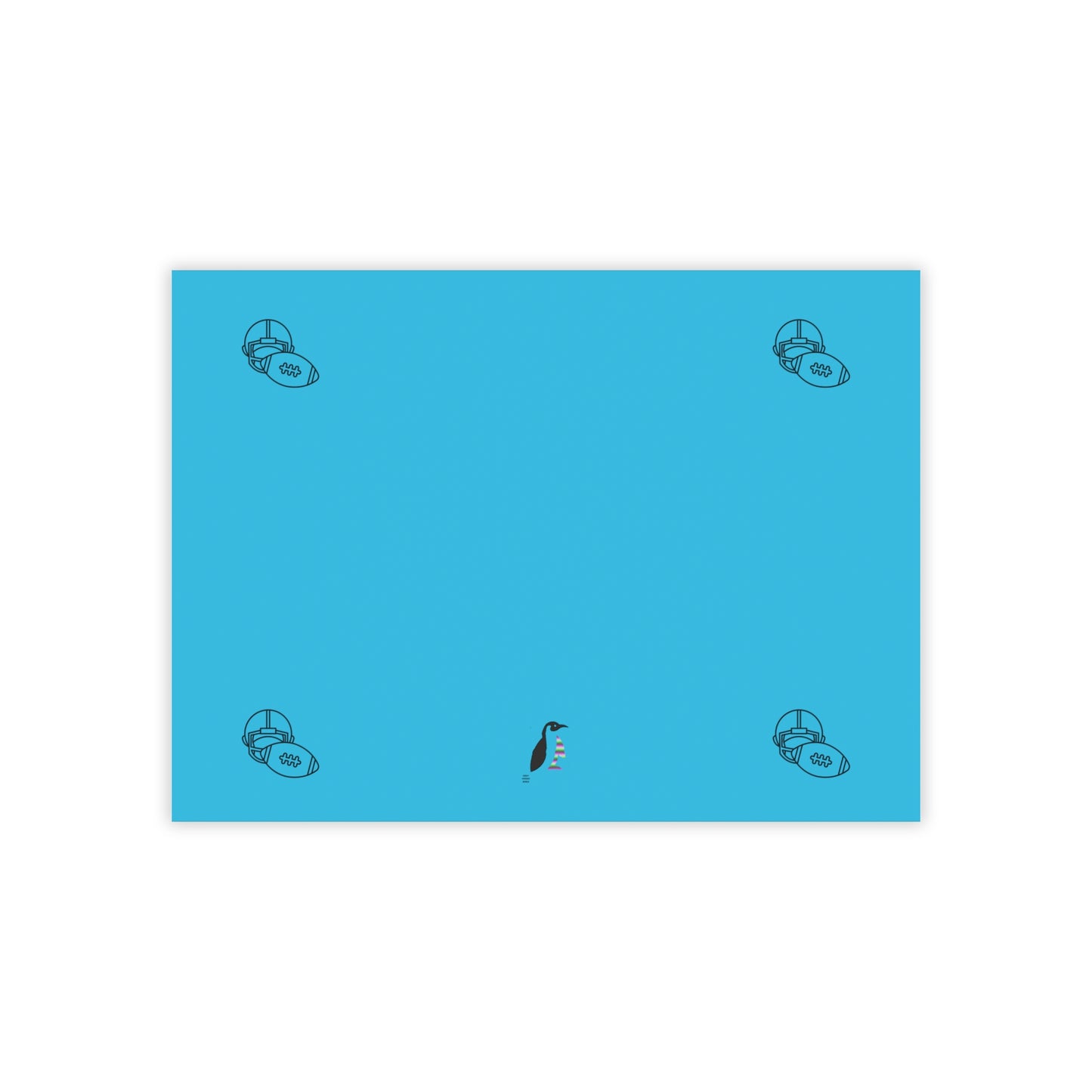 Post-it® Note Pads: Football Turquoise