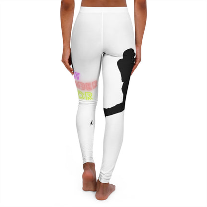 Women's Spandex Leggings: Baseball White