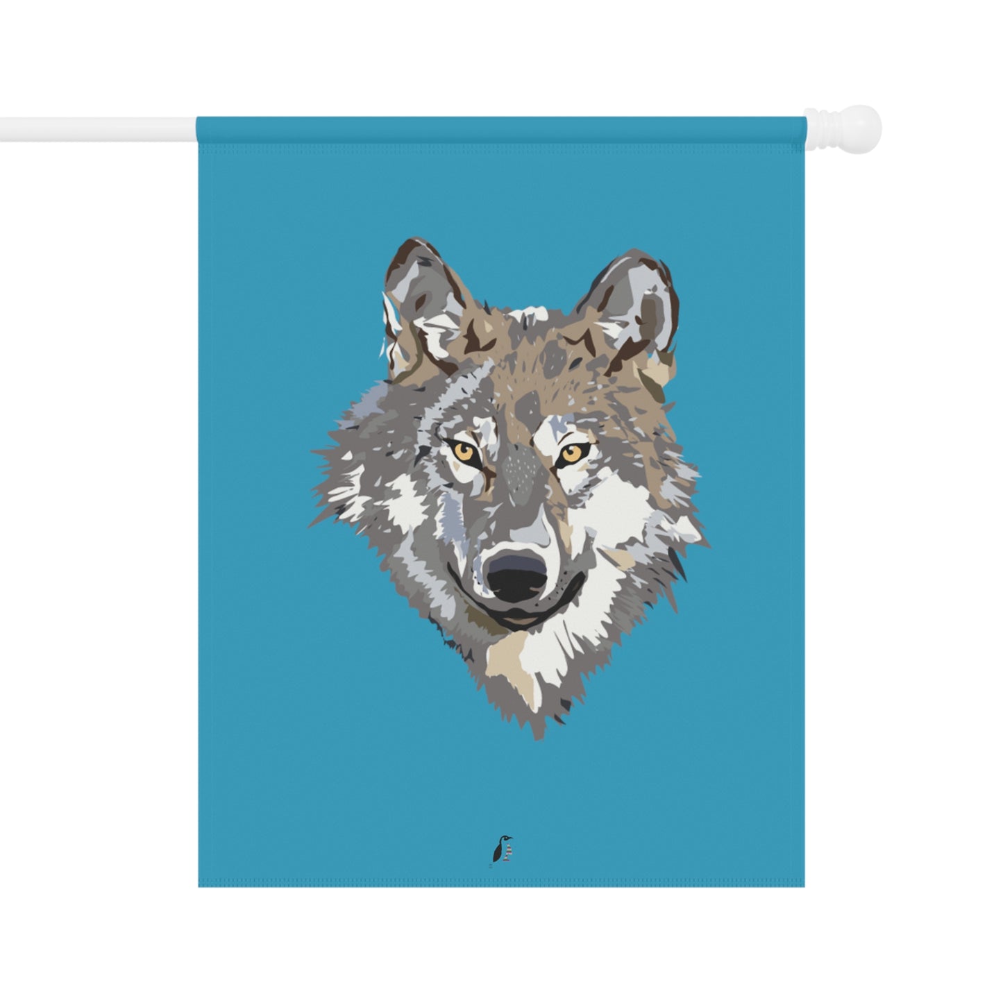 Garden & House Banner: Wolves Turquoise