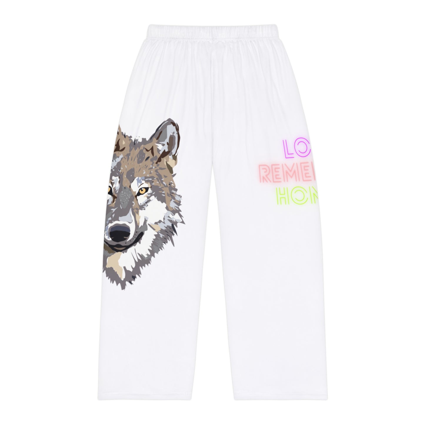 Panlalaking Pajama na Pantalon: Wolves White 