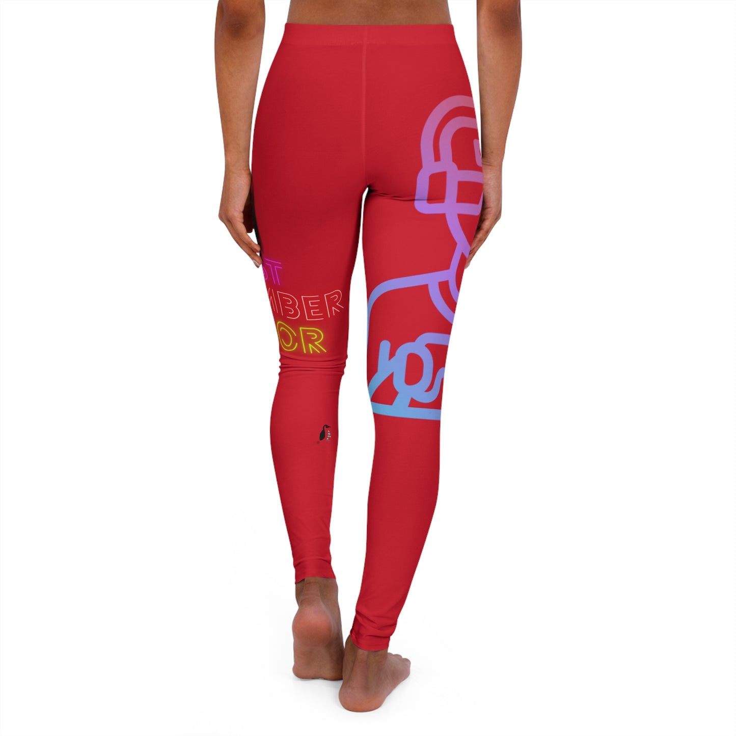 Women's Spandex Leggings: Gaming Dark Red