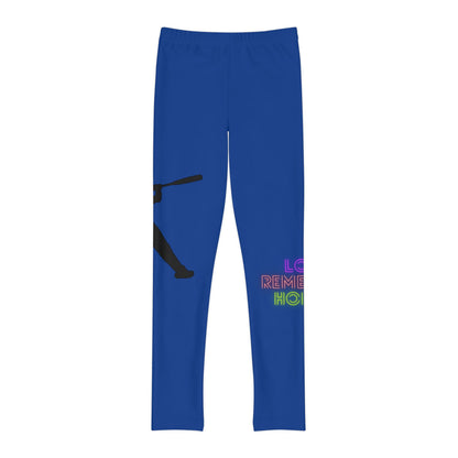 Youth Full-Length Leggings: Baseball Dark Blue