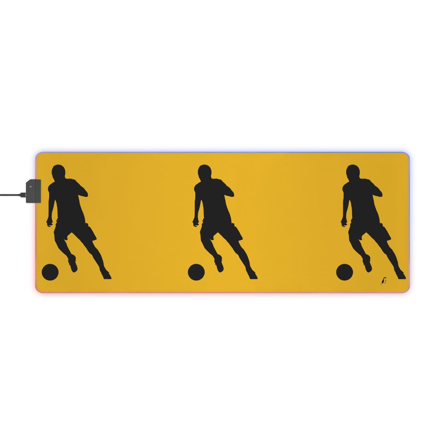 LED Gaming Mouse Pad: Soccer Yellow