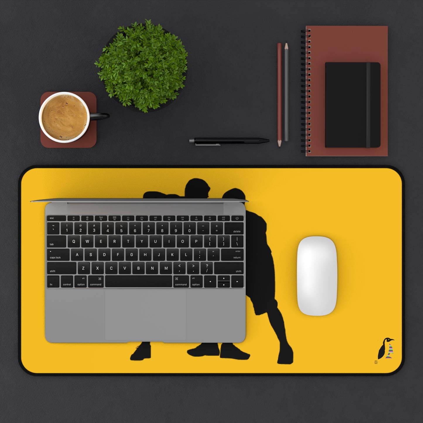 Desk Mat: Basketball Yellow