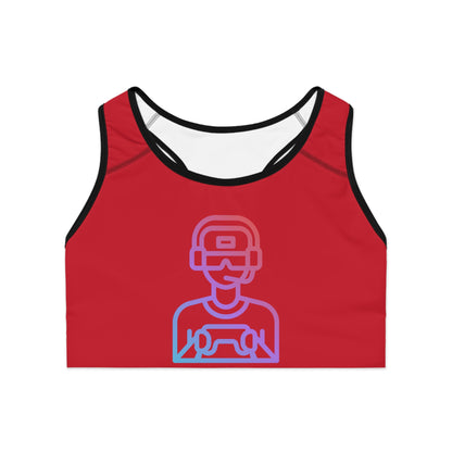 Sports Bra: Gaming Dark Red