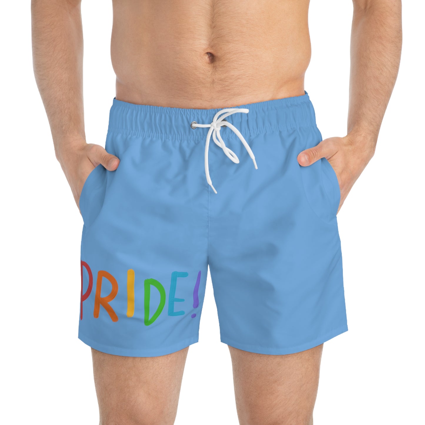 Swim Trunks: LGBTQ Pride Lite Blue