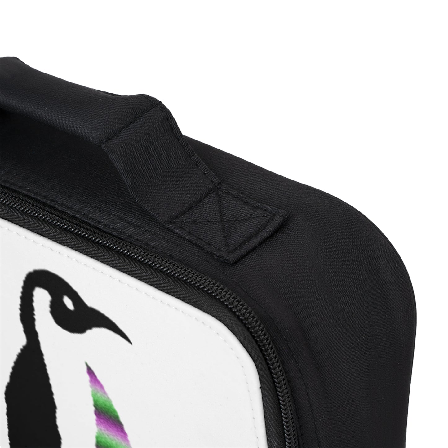 Lunch Bag: Crazy Penguin World Logo White